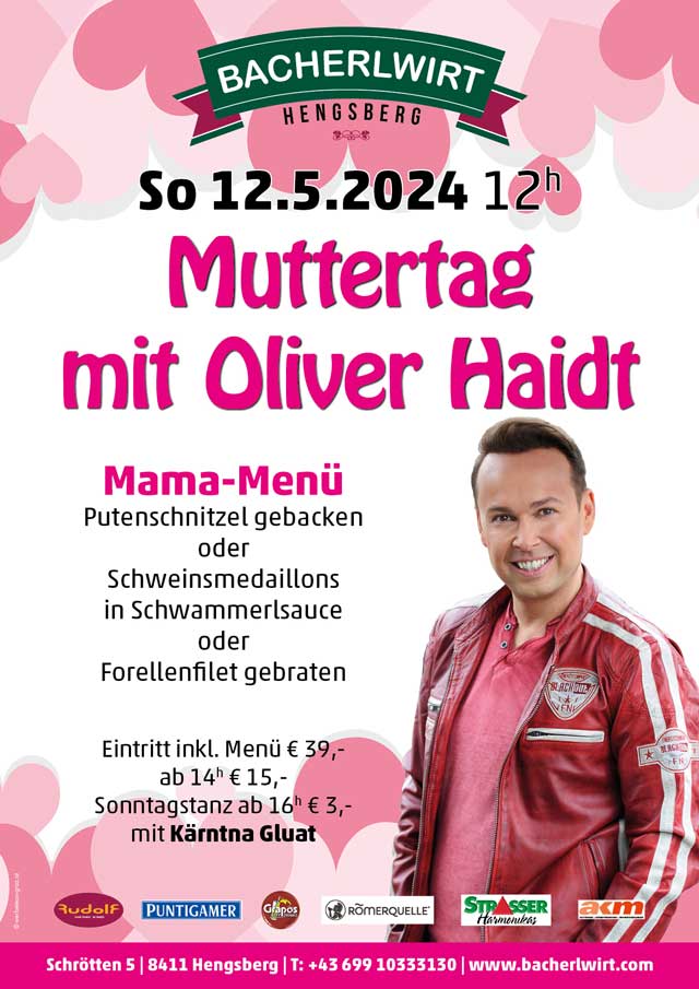 Muttertag mit Oliver Haidt Bacherlwirt Hengsberg