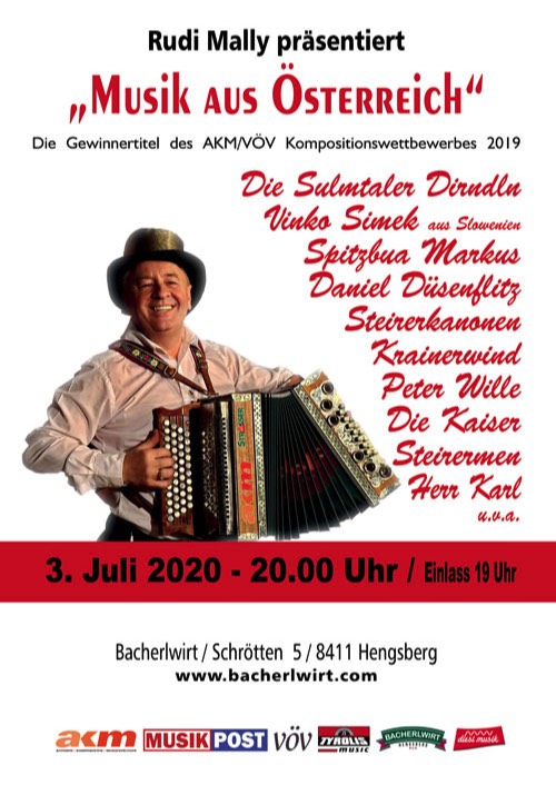Musik aus Österreich im Bacherlwirt 03.07.2020