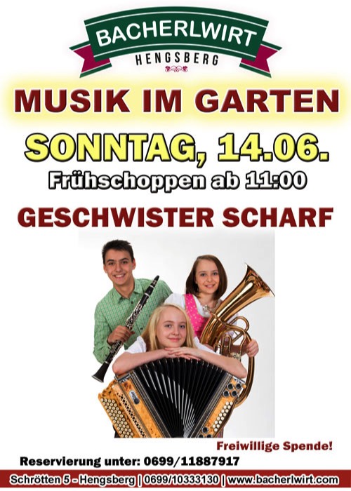 Geschwister Scharf - Musik im Bacherlwirt-Garten 14.6.2020