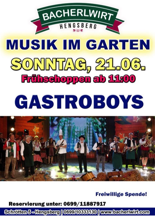 Die Gastroboys - Musik im Bacherlwirt-Garten 21.6.2020