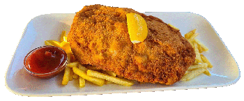 Schnitzel mit Pommes im Bacherlwirt Hengsberg