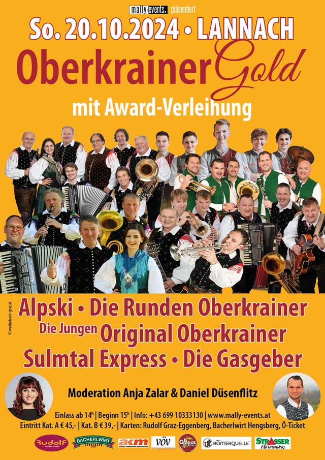 Oberkrainer Gold Konzert und Awardverleihung Steinhalle Lannach