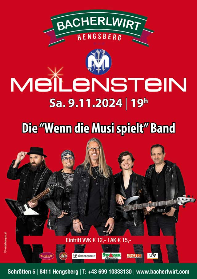 Meilenstein live im Bacherlwirt Hengsberg
