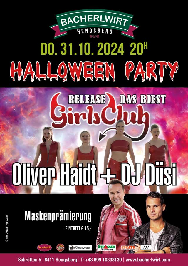 Halloweenparty im Bacherlwirt Hengsberg