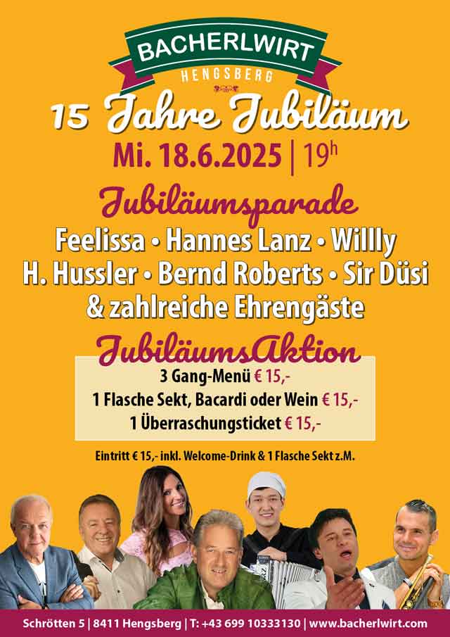 15 Jahre Bacherlwirt Jubiläumsparade