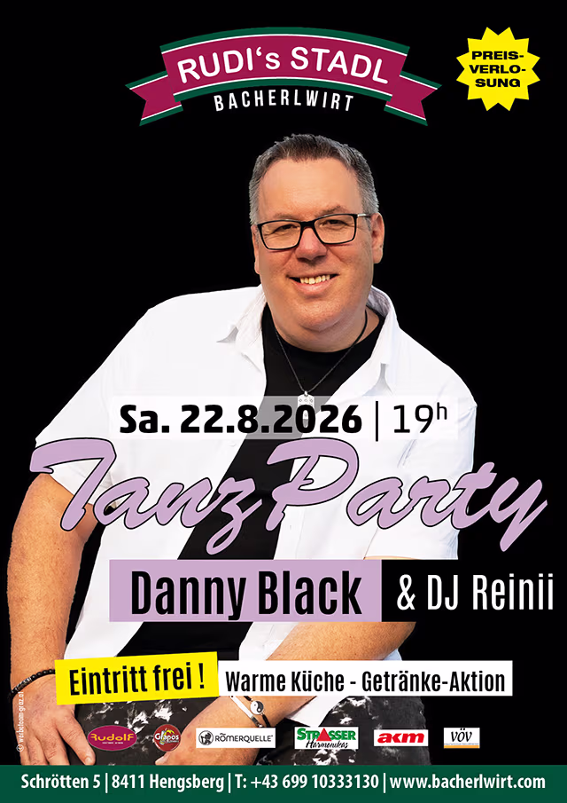 Tanzparty mit Danny Black im Bacherlwirt Hengsberg