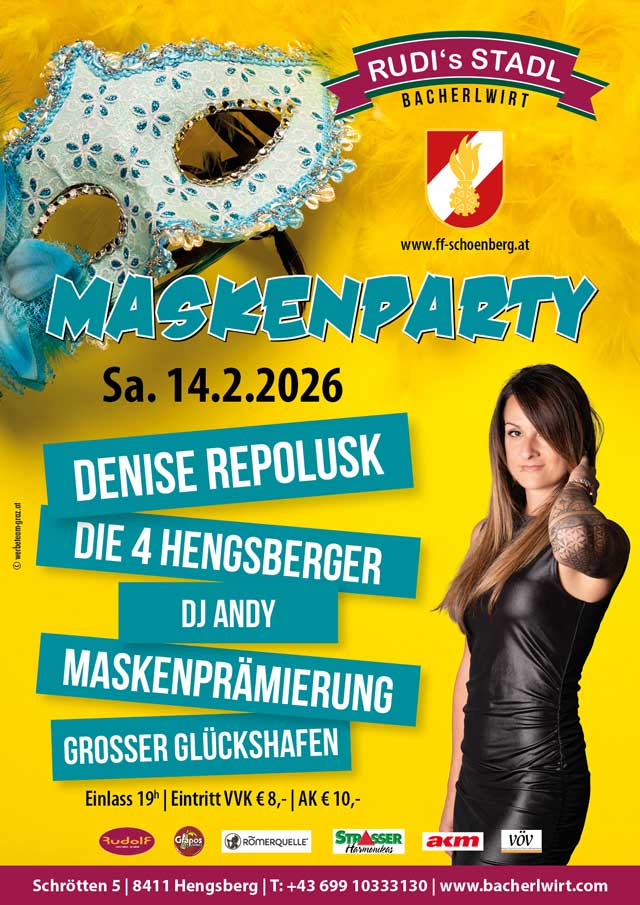 Maskenparty des FF Schönberg im Bacherlwirt Hengsberg