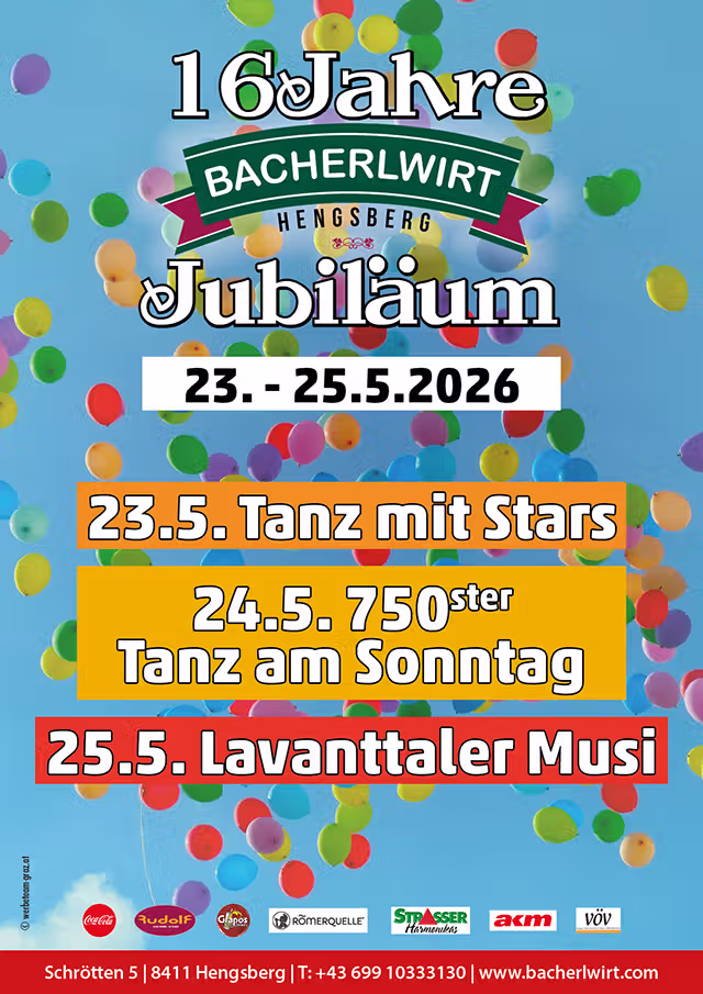 16 Jahre Jubiläum Bacherlwirt Hengsberg