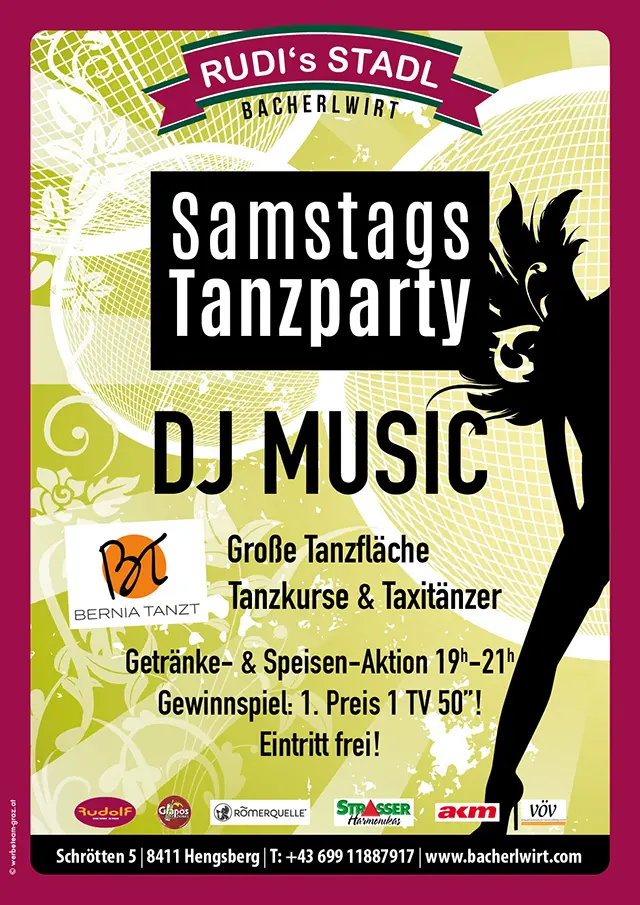 Samstags-Tanzparty im Bacherlwirt Hengsberg