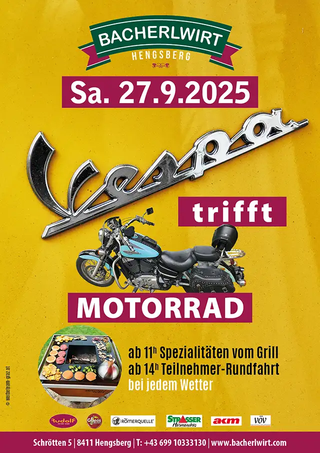 Vespa- und Motorrad-Teffen im Bacherlwirt Hengsberg