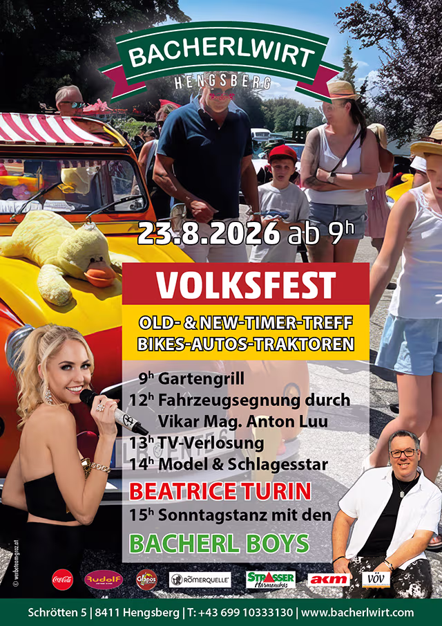 Biker-, Oldtimer,- Cabrio-, Traktor-Volksfest im Bacherlwirt Hengsberg