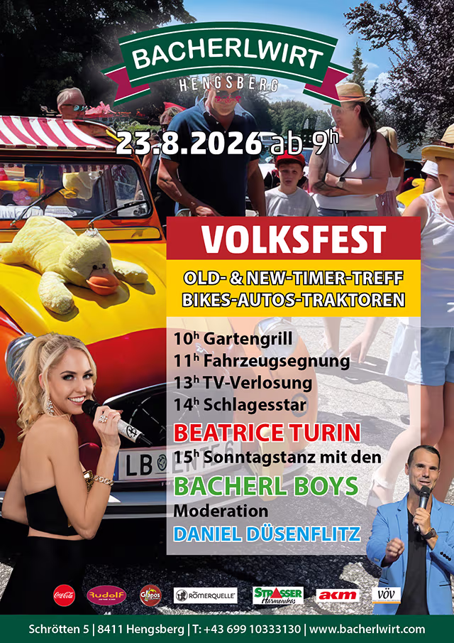 Biker-, Oldtimer,- Cabrio-, Traktor-Volksfest im Bacherlwirt Hengsberg